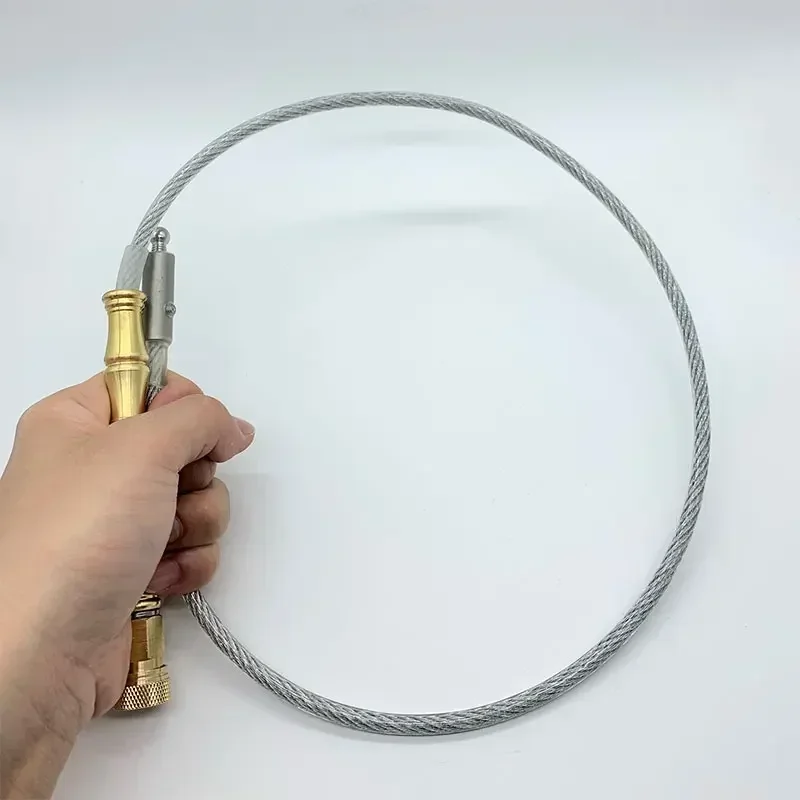 Handmade Portable Wire Whip Waist-wrapped Self-defense Quick Insertion Outdoor Tactical Whip Vehicle-mounted