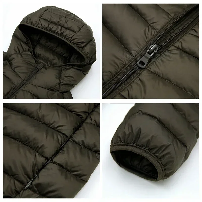 

Down Jacket Men's 2025 New 90% White Duck Down Super Light Down Jacket Men's Lightweight Thermal Coat Hooded Feather Coat