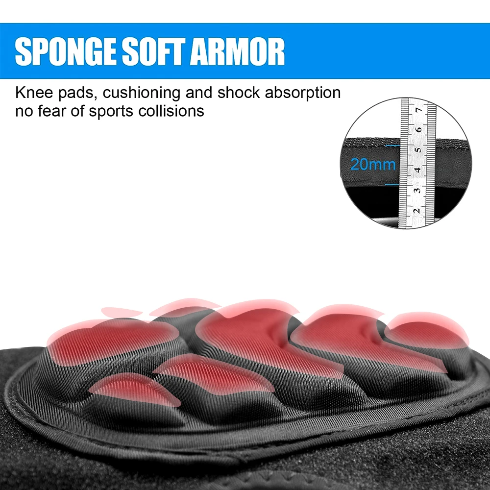 1Pair Thickened Sports Elbow Knee Pads Elastic Support Fitness Gear Basketball Volleyball Brace Protector gym Non-Slip Knee Pads