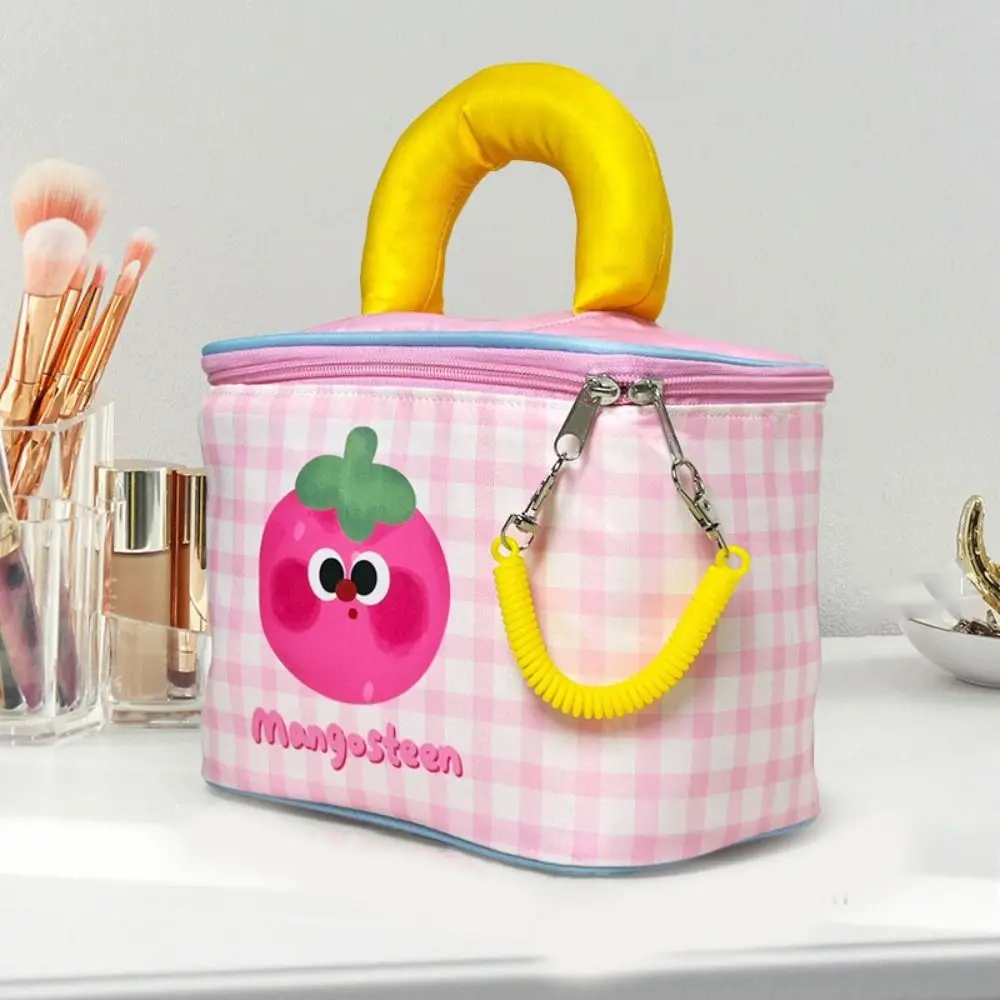 Large Capacity Cute Makeup Bag Thickened Waterproof Dopamine Color Handbag Japanese Style Kawaii Women Wash Bag Daily