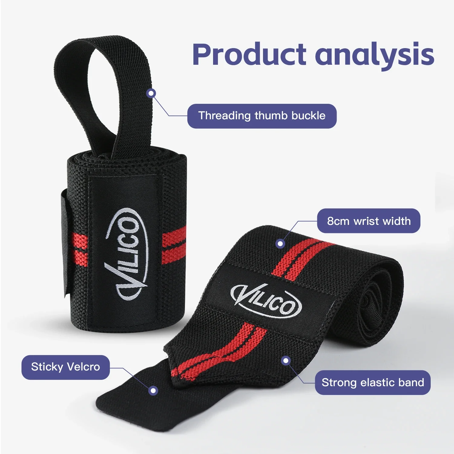 Suporte de pulso para treinamento de halteres, levantamento de peso, com alças de compressão, esportes ao ar livre e equipamentos de proteção fitness