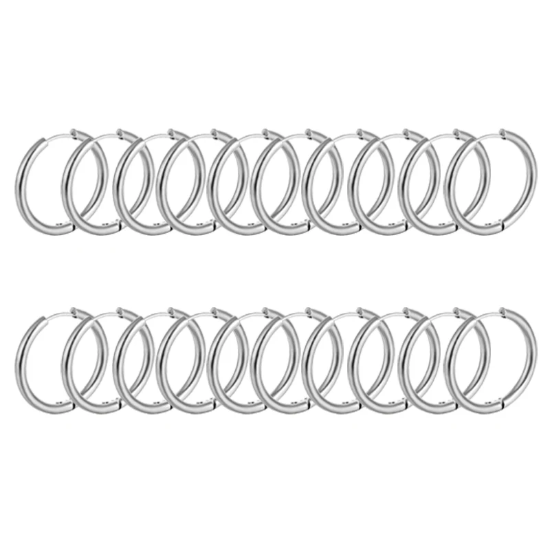 10/20 Stück minimalistische 316L Edelstahl kleine Creolen für Frauen Mann klassische runde Ohrringe Mode Ohrpiercing Schmuck