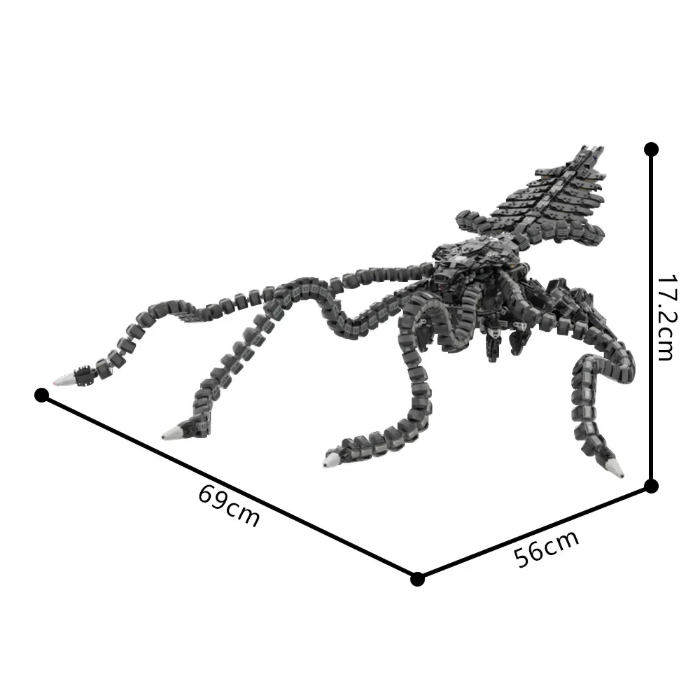 هدية ألعاب مكعبات بناء وحشية متوسطة الطول من Gobricks MOC Horus