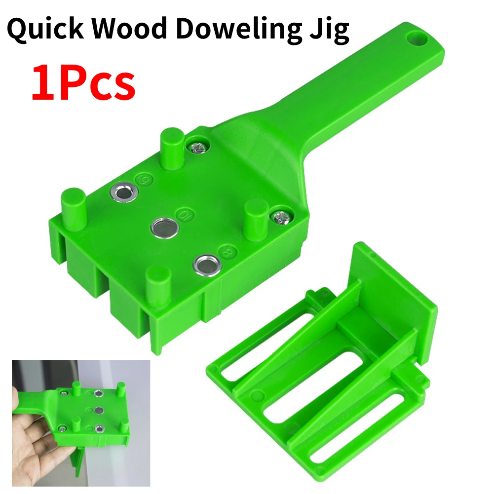 1pcs Quick Wood Doweling Jig Hole Jig 6/8/10mm Drill Bit Hole Puncher Tools For Carpentry Handheld Woodworking Dowel Jig