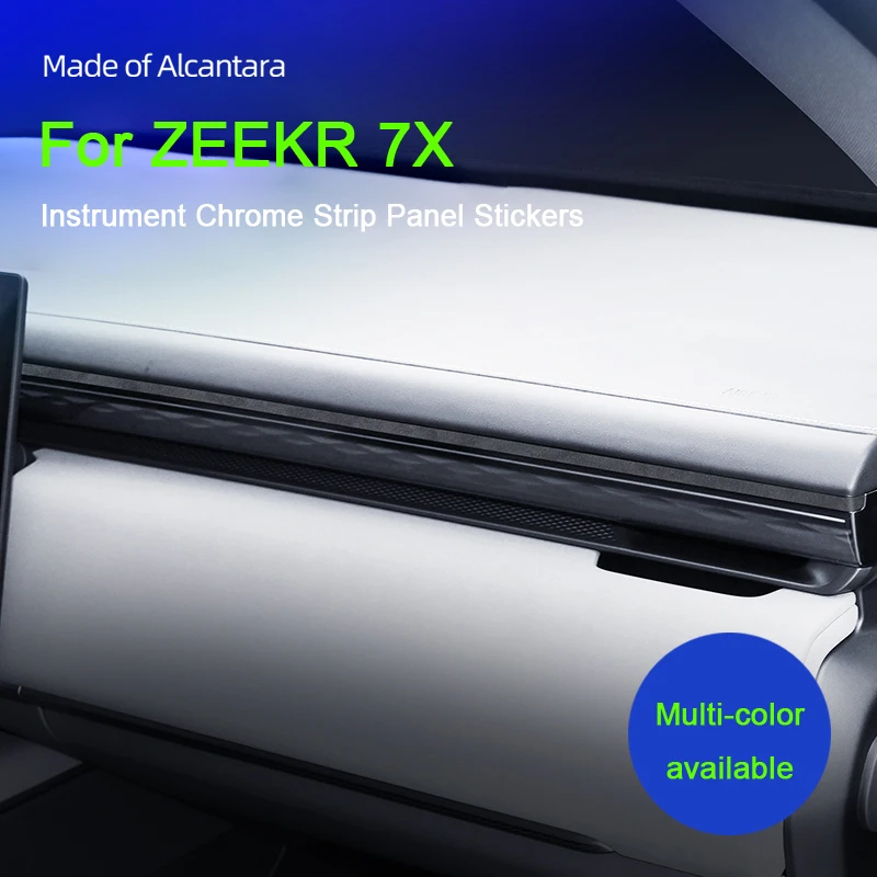 

For ZEEKR 7X 2025, Alcantara Suede Center Control Dashboard Trim Strip Decorative Stickers Interior Styling Modified Accessories