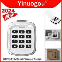 Multifrequency Wireless Keypad Remote Control Garage Door Opener 280-868MHz Gate Remote Control Garage Door Keychain for Barrier