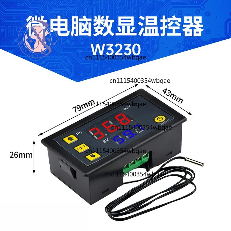 ZOCI-FOR- W3230 High Precision Digital Temperature Controller Module, Thermostat Switch, 12V 24V AC220V