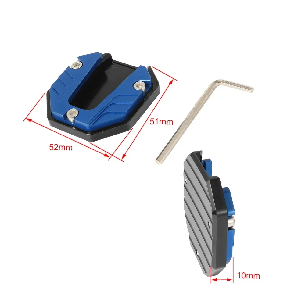 

SDTW Universal Scooter Motorcycle Bike Kickstand Extender Foot Side Stand Extension Pad Support Plate Anti-skid Enlarge
