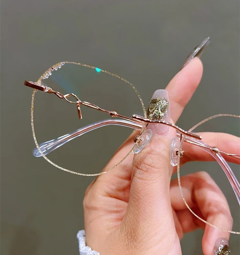 Imagen 2 del producto Gafas de bloqueo de luz azul para mujer, lentes transparentes, gafas para miopía, montura de gafas graduadas ópticas para astigmatismo a la moda