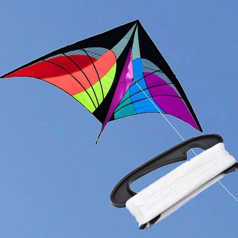 Gift For Children D Shape Kite Accessories Handle Board Black Color Kite Thread Winder Kite Tool String Winder Flying Kite Line