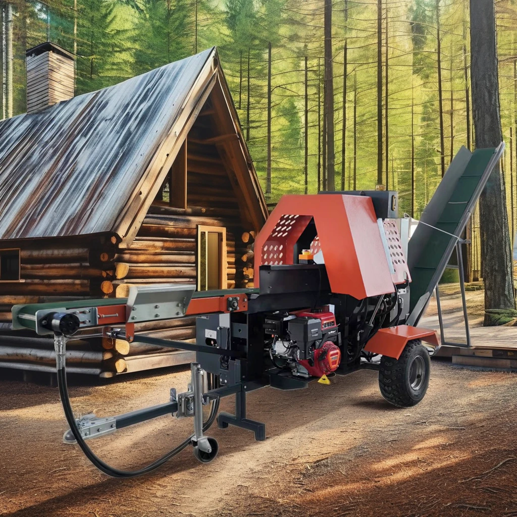 Разделитель для дерева, лесозаготовительные машины, комбайны для дров, дизельная ферма, поставка с циркулярной пилой