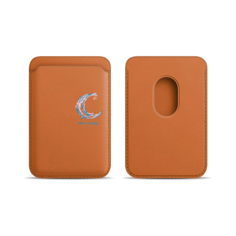 Minimalistisches Kunst-Mond-Leder-Kartenetui, Telefonkartenhalter für Magnetische Hülle, Geeignet für alle iPhone Magsafe Karten-Handyrückseiten-Taschen – Detail 11