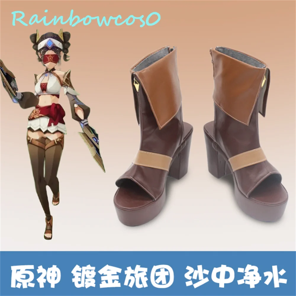 Genshin beeinflussen die eremite sumeru cosplay schuhe stiefel spiel anime karneval halloween rainbowcos0 w3109