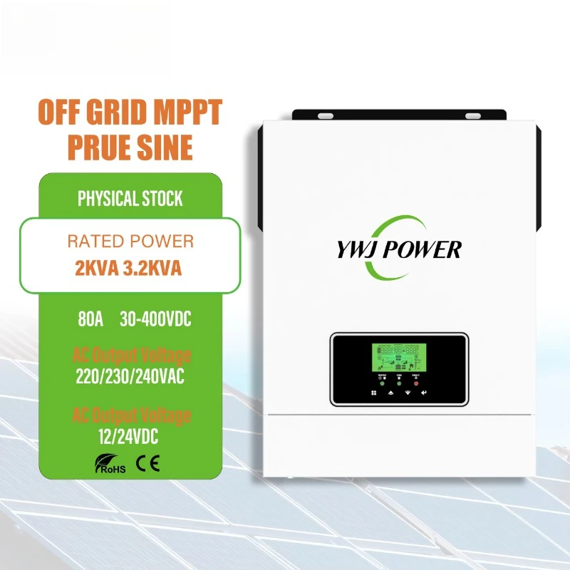 YWJ 2000 3000 واط العاكس 30-400VDC 80A MPPT AC موجة جيبية نقية 3 Kva الشمسية 12 فولت العاكس 3000 واط تردد 240VAC فولت #1