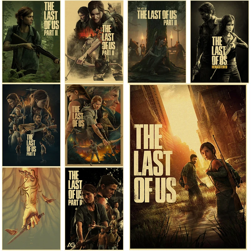 Retro o último de nós parte 1 2 cartaz kraft papel imprime imagem diy vintage casa quarto bar café arte decoração da parede pintura estética