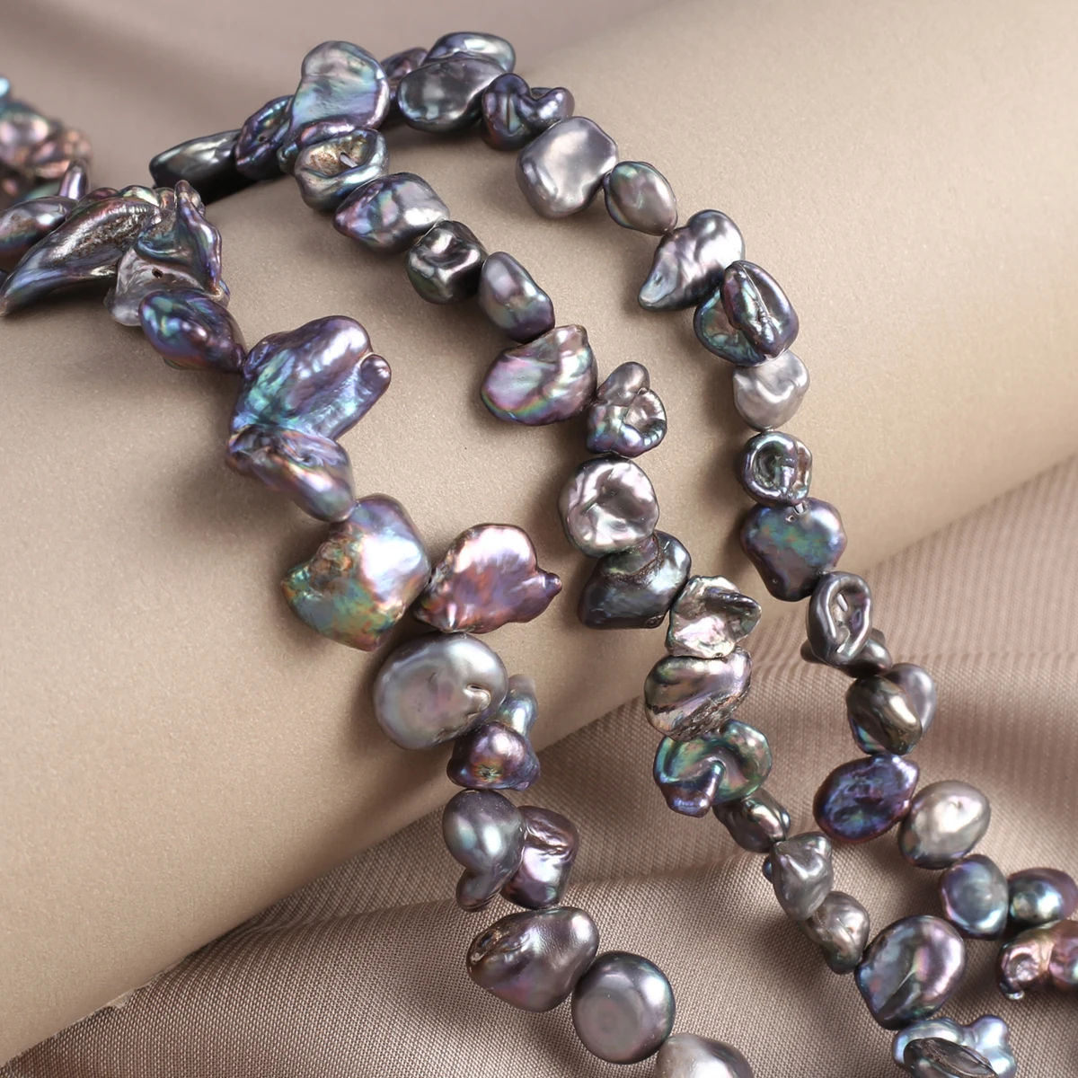 Black Natural Freshwater Pearls Irregular Beaded Pearls Jewelry Making DIY Necklaces Accessories Gifts 6-9mm