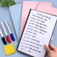 A4/A5 Whiteboard Notebook Reusable Erasable Memo Pad With Whiteboard Pen Erasing Cloth Leather Weekly Planner Office Notebooks 3