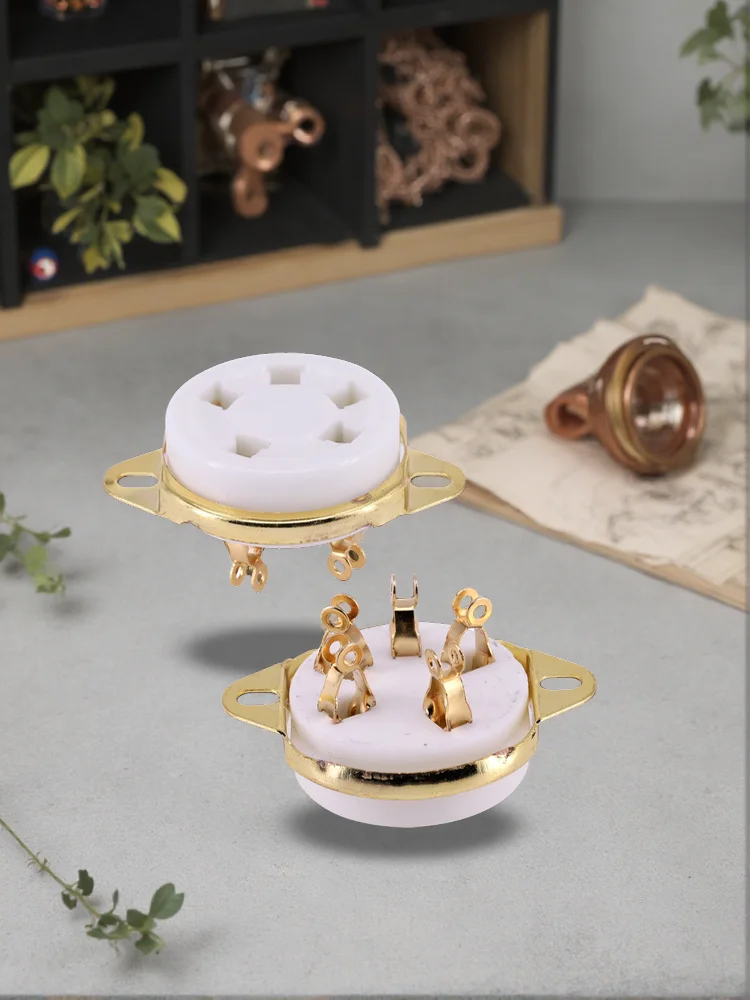 Ceramiczne gniazdo lampowe 5PIN GZC5-2 do montażu na podwoziu dla 807 FU-7 FD422 24 37 46 27 Wzmacniacz audio lampowy HIFI DIY — zdjęcie produktu 7