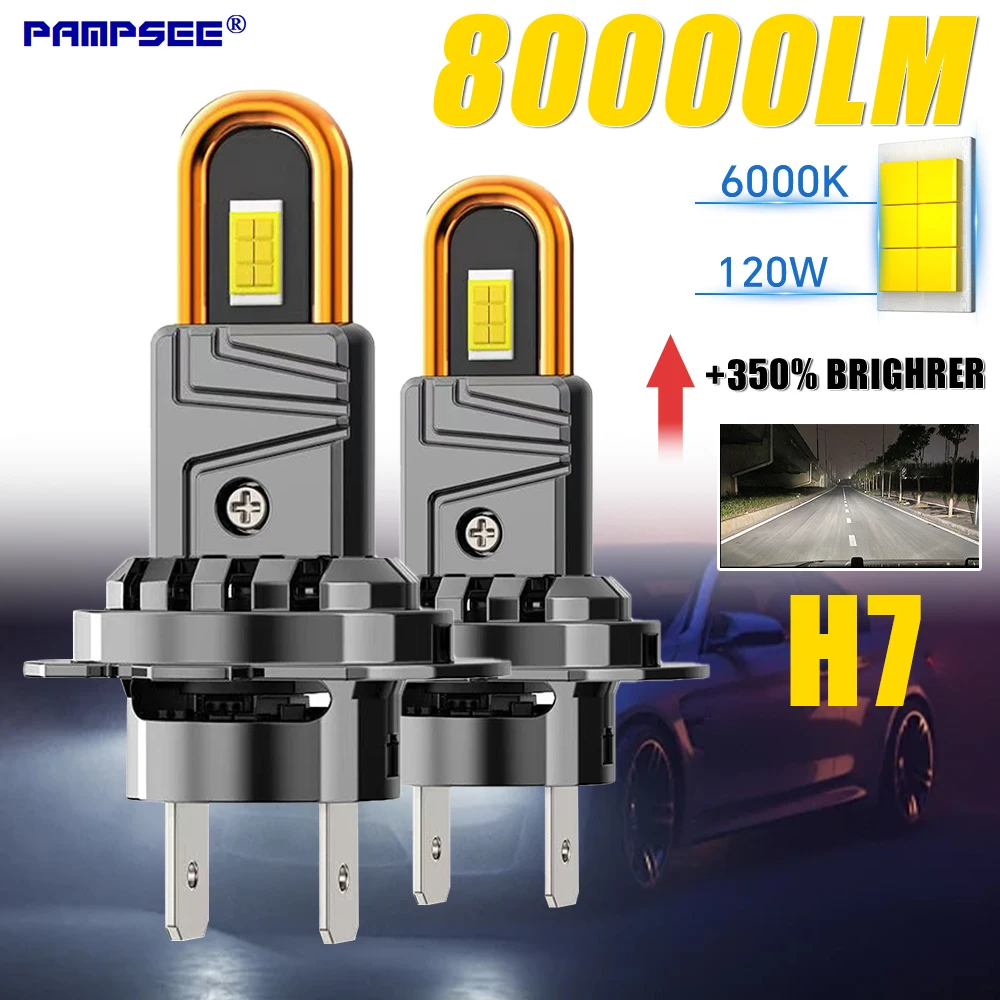 

2PCS 120W U2 PLUS U-shaped Copper Tube H7 H11 H1 H4 Led Headlight Bulb 6500K LED H8 9005 HB3 9006 HB4 Led Light Kit for Car 12V