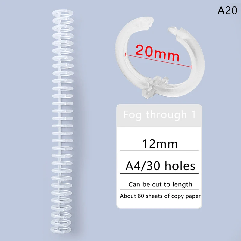 30 Holes Loose-leaf Plastic Binding Ring Spring Spiral Rings