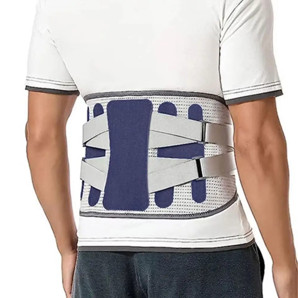 4-Spring Support Waist Support Belt Adjustable Posture Corrector Knitted Compression Belt Office Use Breathable