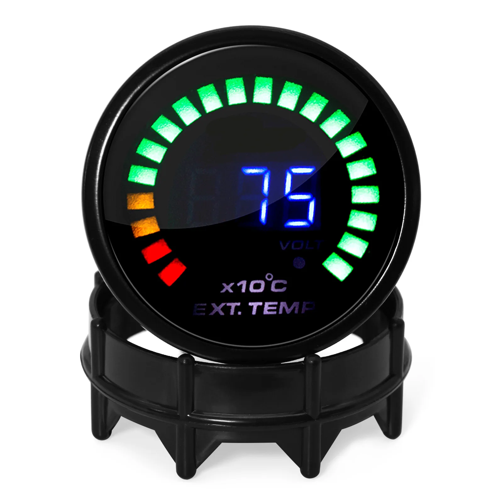 Medidor Digital de temperatura de escape de coche, medidor de temperatura EXT de 0 ~ 130 × 10 Celsius, calibre de 52mm, Sensor de temperatura de motor de coche, olla de escape