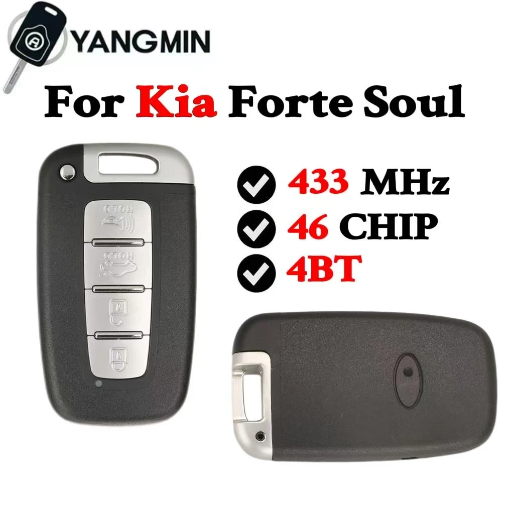 

YANGMIN Smart Remote Key For Kia Forte Soul Rio Borrego Sorento Optima Hyundai I30 IX35 Sonata Genesis Equus 433Mhz ID46