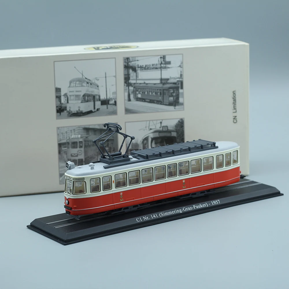 1:87 Scale Germany TW4 Herbrand/A EGG Tram Light Rail Train Simulation Model Collectible Boy Toy Gift Display Ornaments