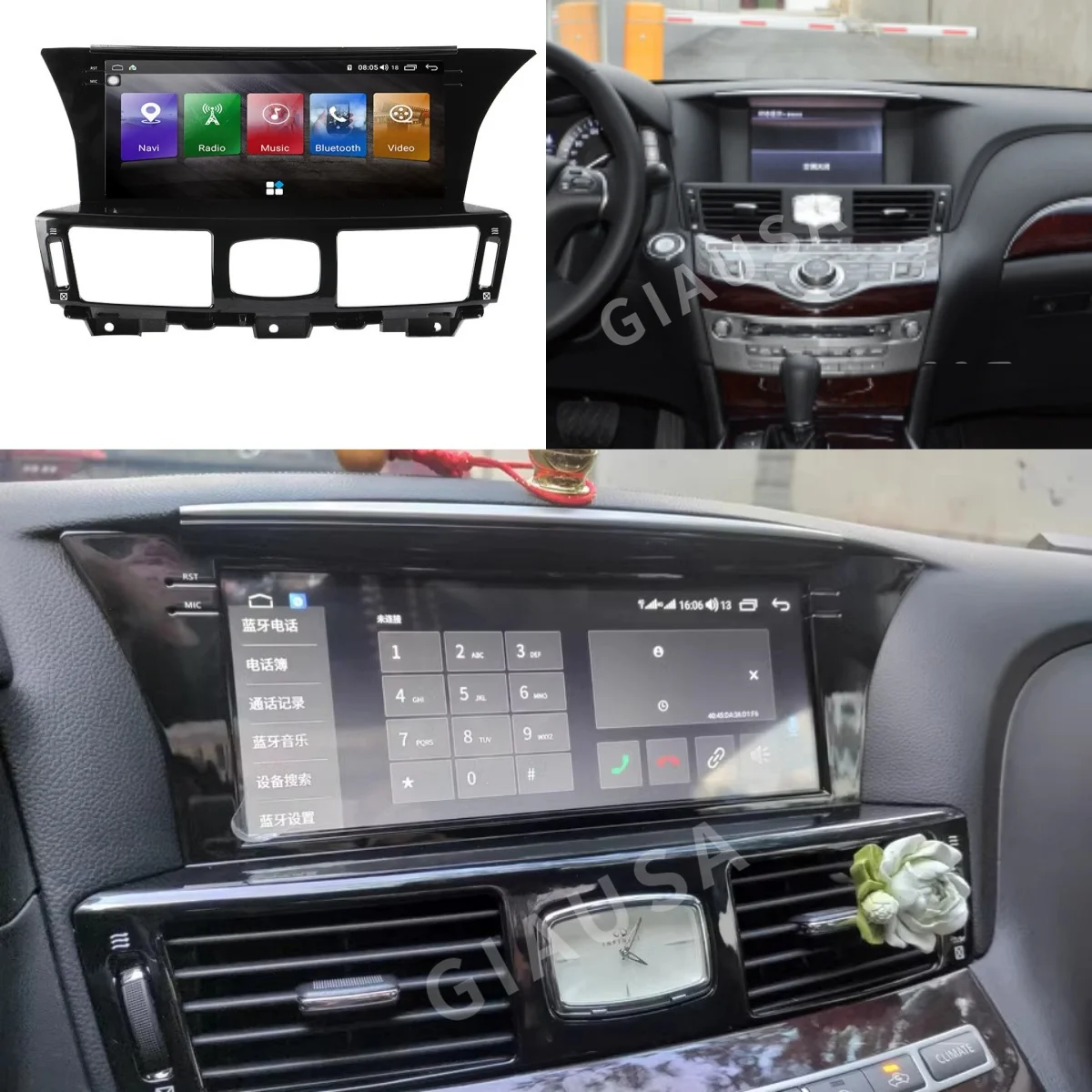 2 din Android auto GPS radio multimedia-player Für Infiniti Q70 Q70L M25 M35 2013-2021 auto GPS navigation Stereo empfänger spieler