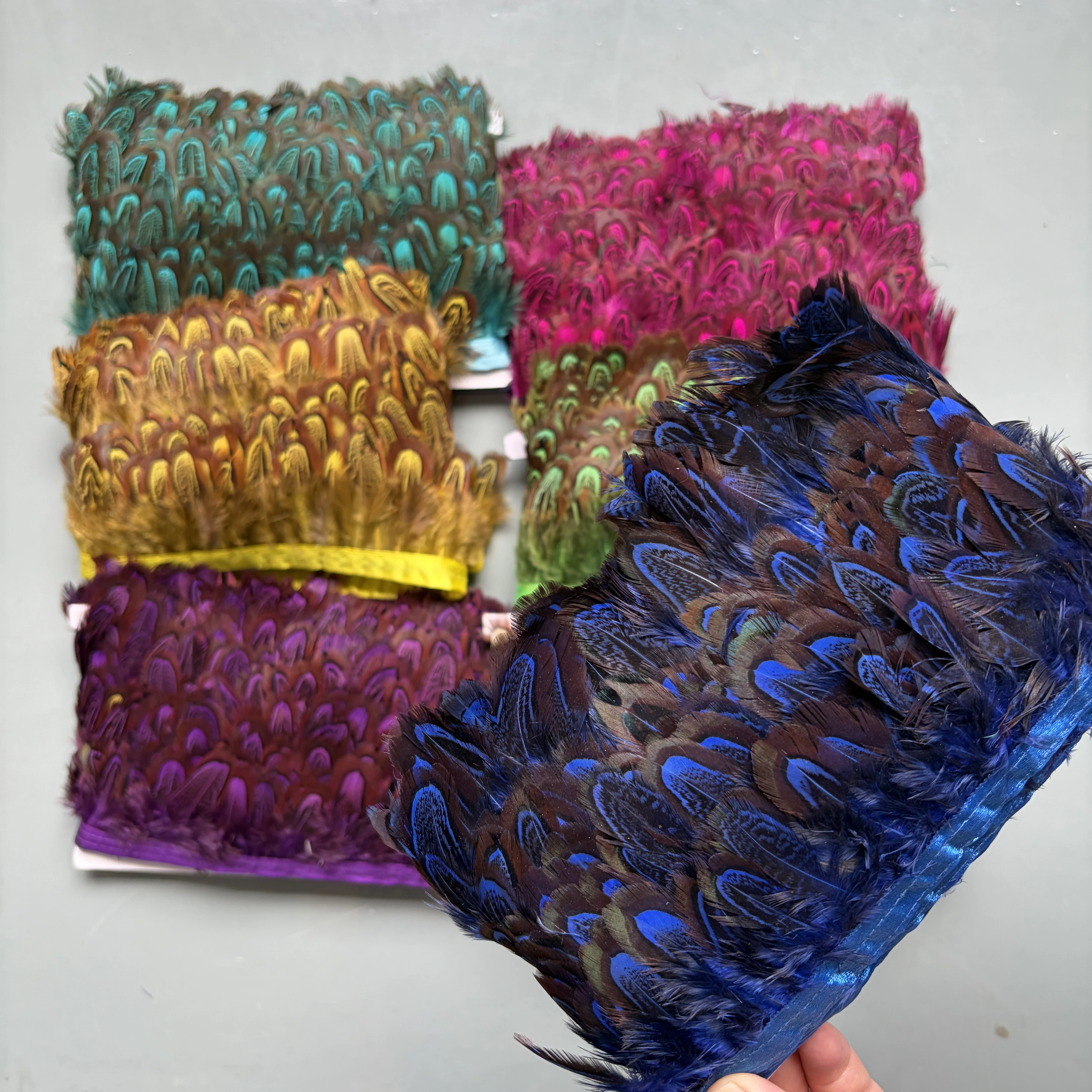 Fringe Ribbon Sewing - 1/2/5/10M Natuurlijke Fazantenstaartveren Bieslint voor het