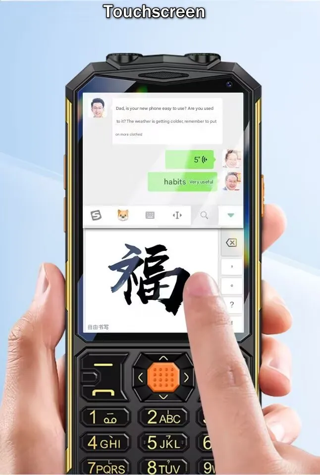 Rungee MAX pro android touchscreen button phone wifi GPS 4GB+64GB Removable battery 2500mAh 8MP Camera