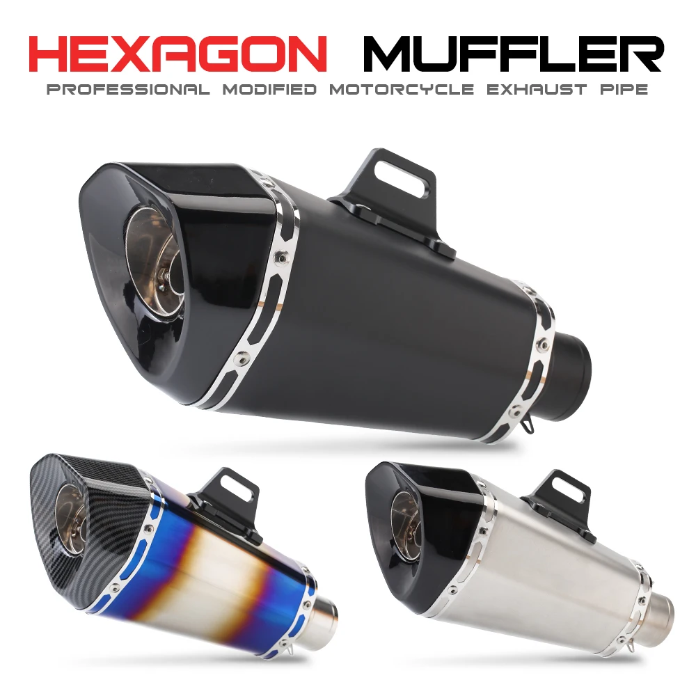 Universal 51MM motorcycle exhaust muffler pipe modified scooter racing exhaust For Honda Yamaha s1000RR cbr1000 R7 MT09 PCX XMAX