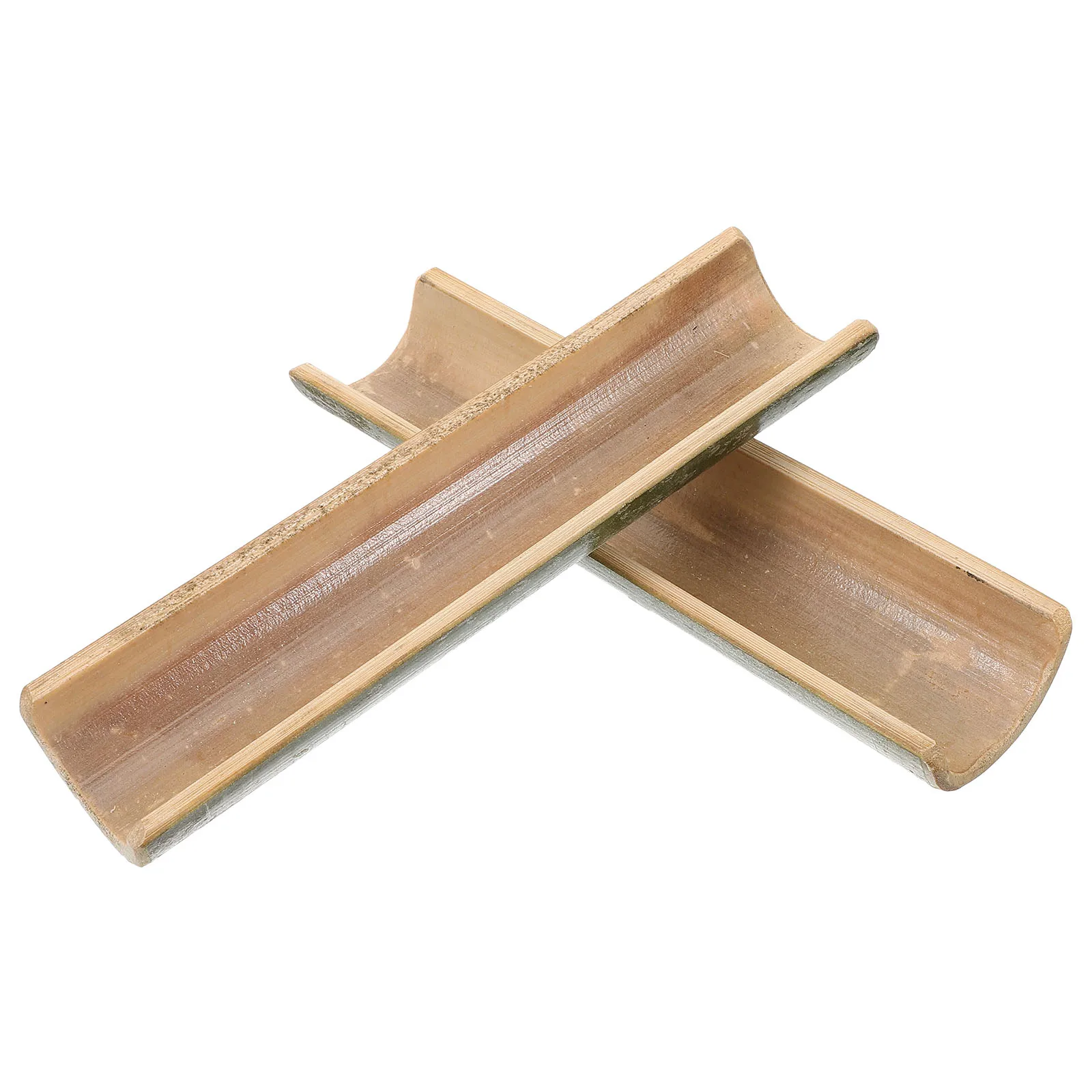 

2 Pcs Fountain Bamboo Canal Garden Waterfall Decor Fashionable Indoor Fish Tank