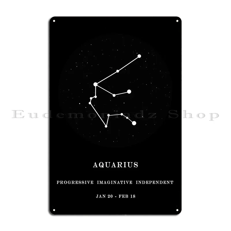 Aquarius Star Metal Sign Pub Printing Party Club Designing Tin Sign Poster