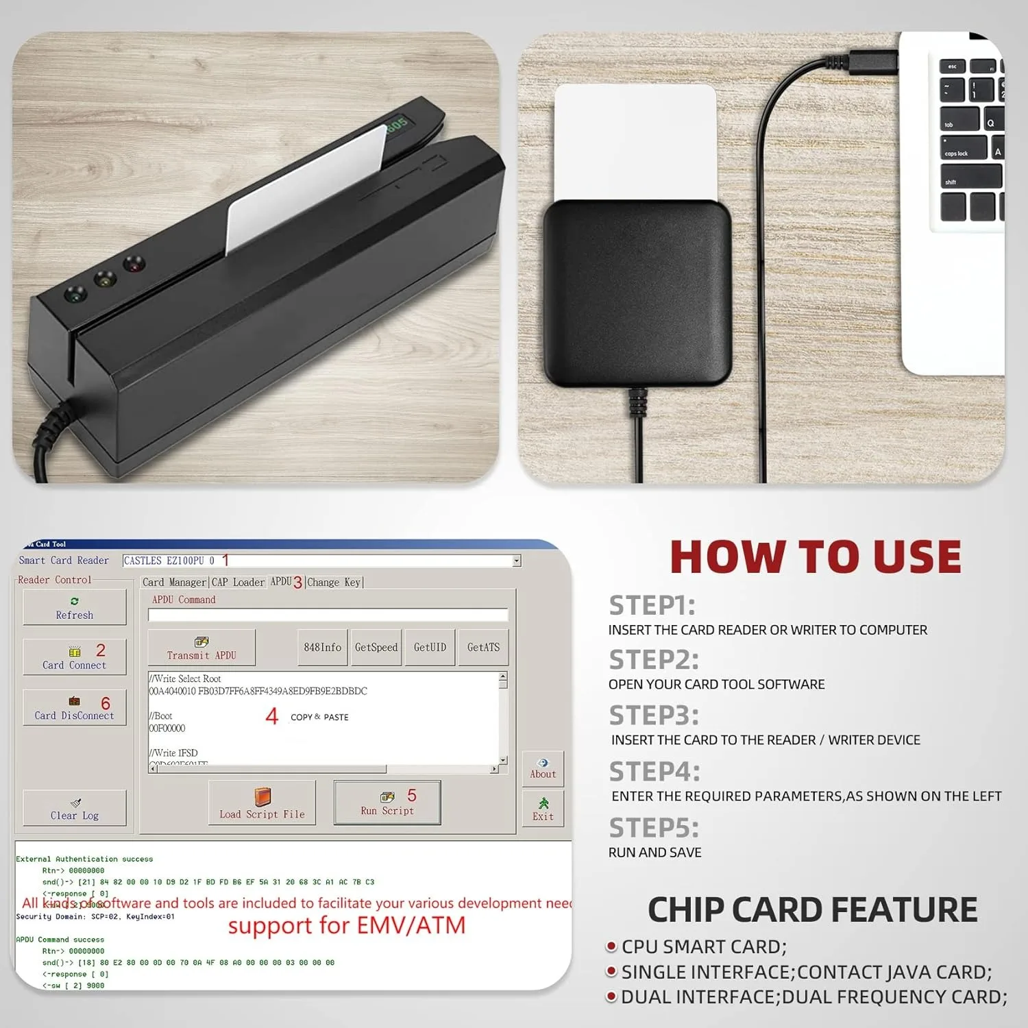 Imagem -04 - Chip de Substituição de Tarja Magnética J3r150 J2a040 J2a040 J2a040 Tarja Magnética Cartão Serial Emv de Interface Dupla Invisível