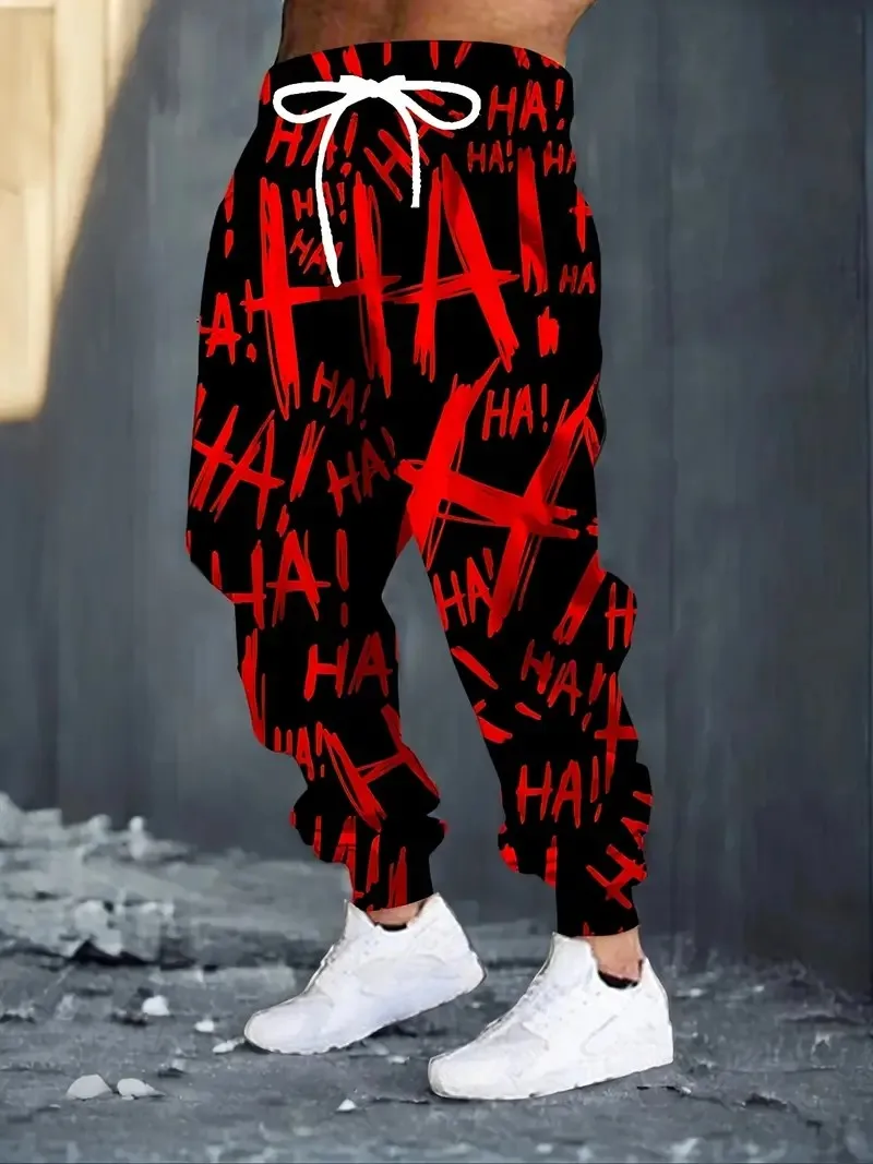

Autumn Men's Trousers Spring Soft Casual Letter Prints Comfortable Warm Drawstring Pants Outdoor Street Pants Male Sweatpants