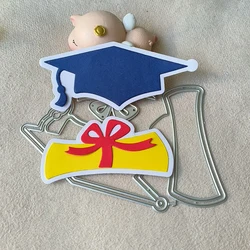 Nowa Graduation hat metalowa matryca do cięcia formy scrapbooking dekoracyjna tłoczone dekoracja albumu fotograficznego tworzenie kartek DIY rękodzieła