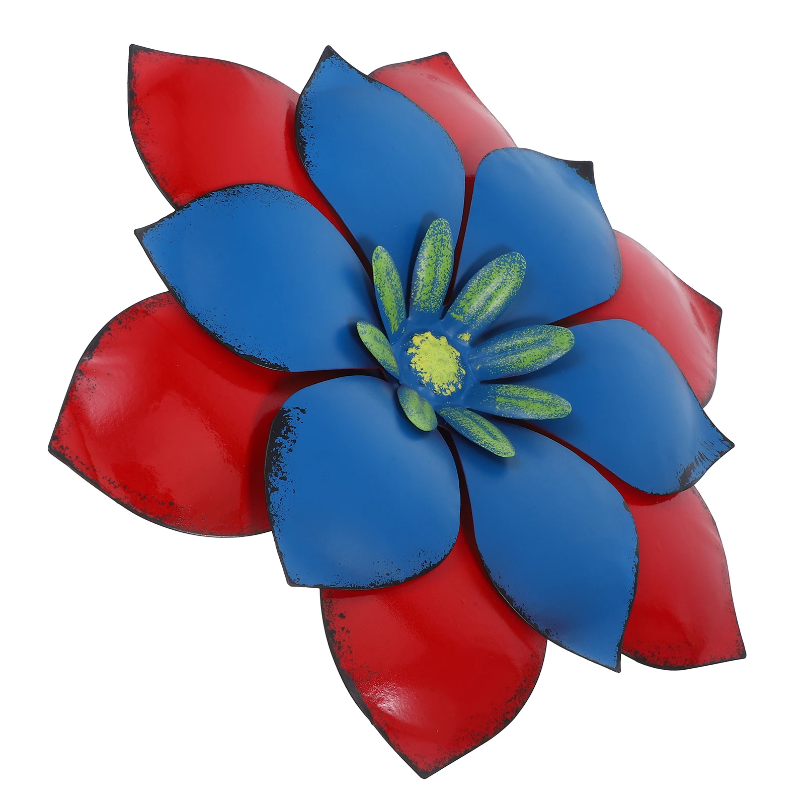 

Artificial Flower Decoration Iron Plant Wall 3D TextureMetal Flowers Sculpture Hanging Indoor Outdoor Bedroom Garden