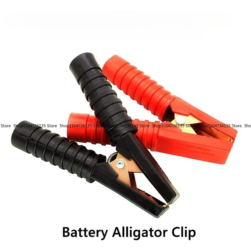 Car Battery Battery Clip, Copper Plated All-inclusive Black and Red 200A Spring, Strong Large Battery Cable Clip