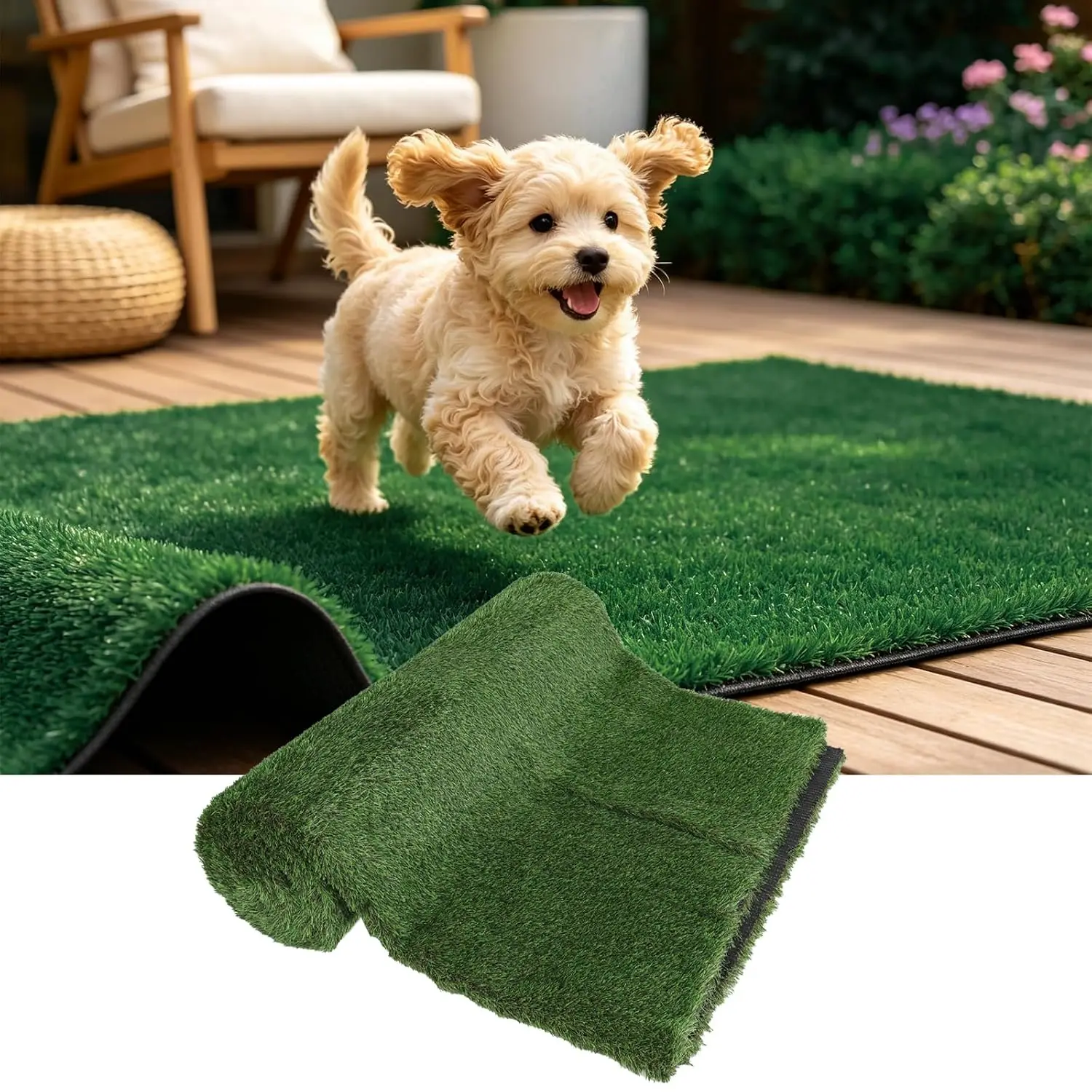 12FTx12FT Artificial Grass Turf Outdoor, 1.38
