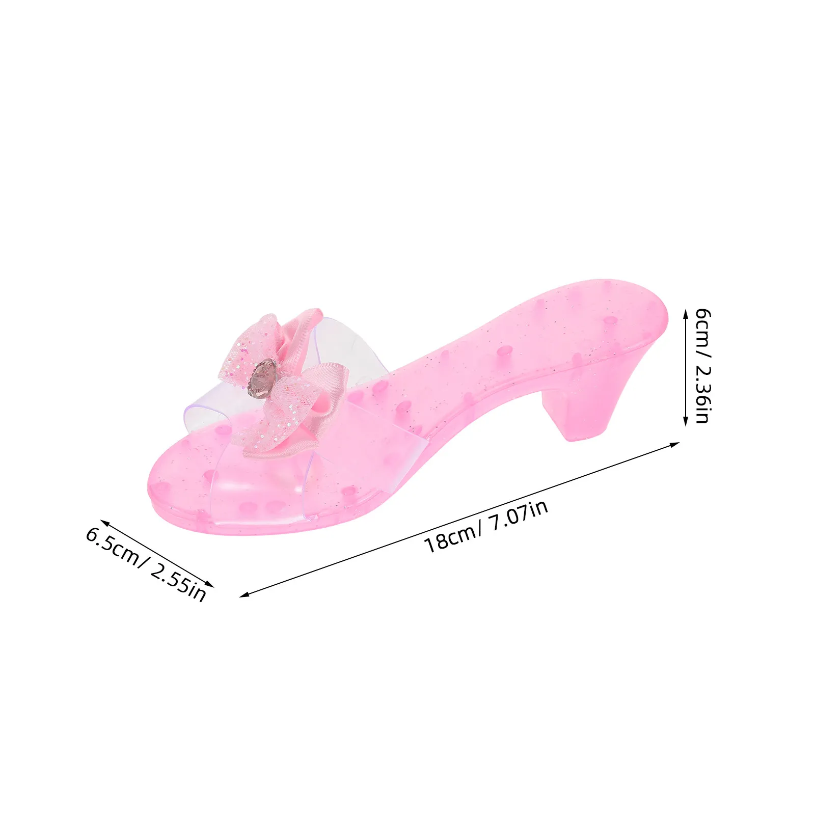 1Pair High Heels Transparent Plastic Shoes Princess Dress Up Stage Performance Party Prop Table Decoration Desktop Decor