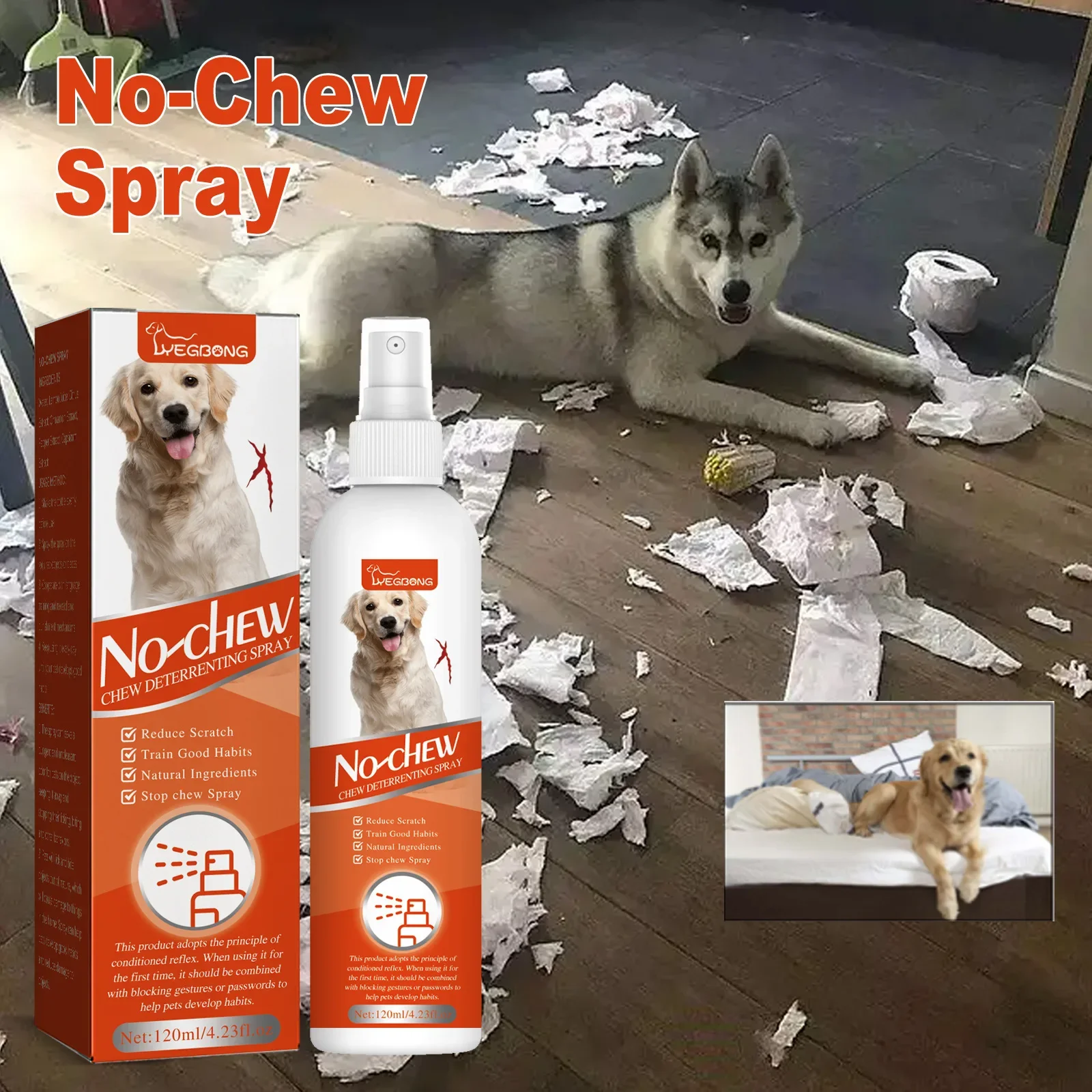 Pet Anti Chew Spray Prevent Biting Scratching Stop Sofa Chewing Gnawing Corrector Furniture Protect Dog Behavior Training Liquid