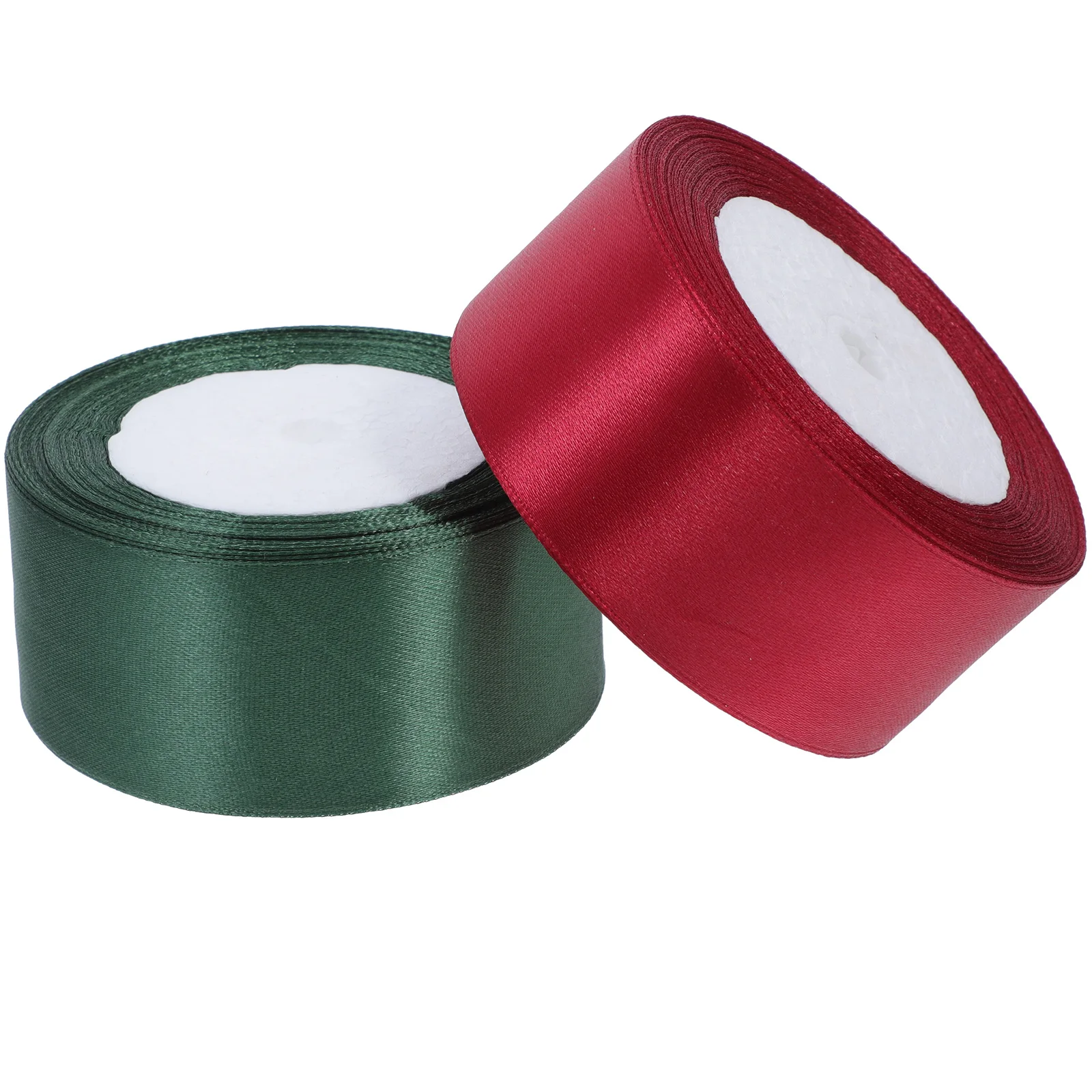 

2pcs 2 Rolls Polyester Craft Ribbon For Gift Wrapping Packaging Diy Bowknot Party Present Decorative Ribbon For Cake