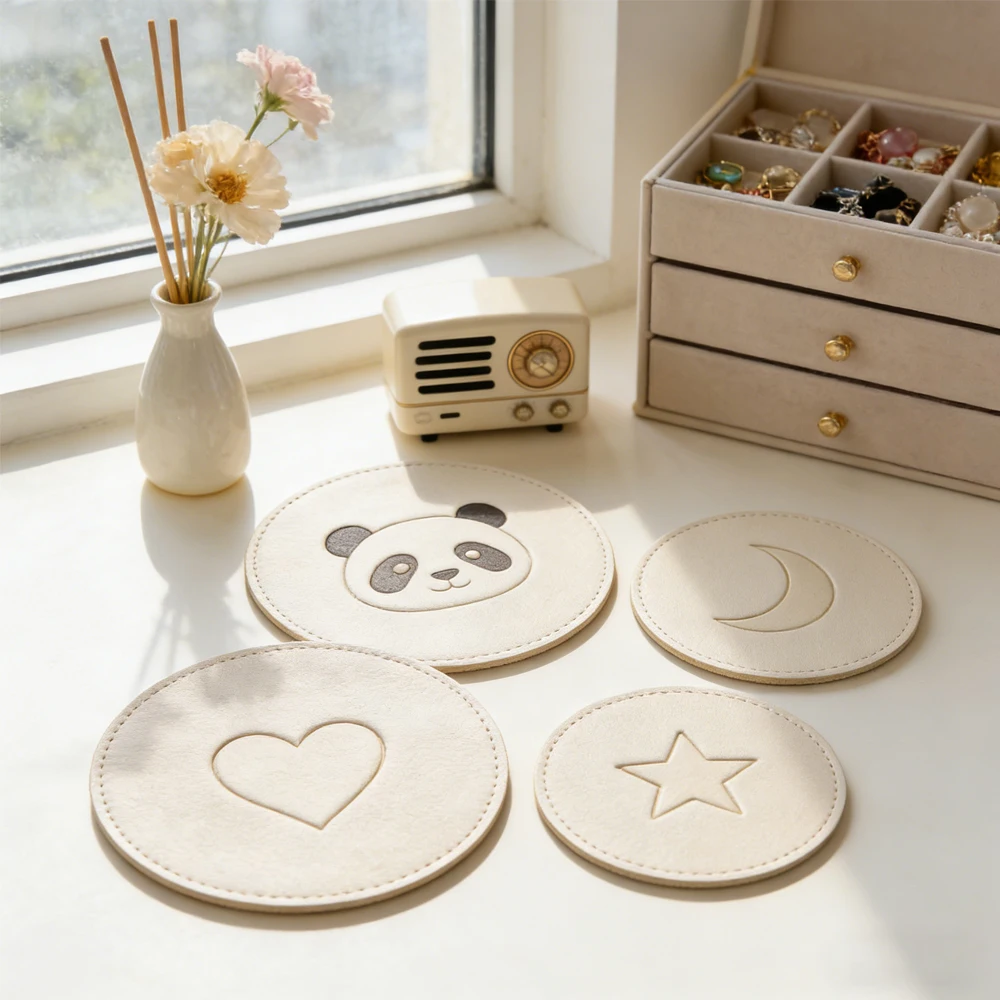 

50pcs Personalization 6x6cm Microfiber Jewelry Round Bags Storage Wedding Party Sack Rings Studs Earrings Watch Pendant Pouches