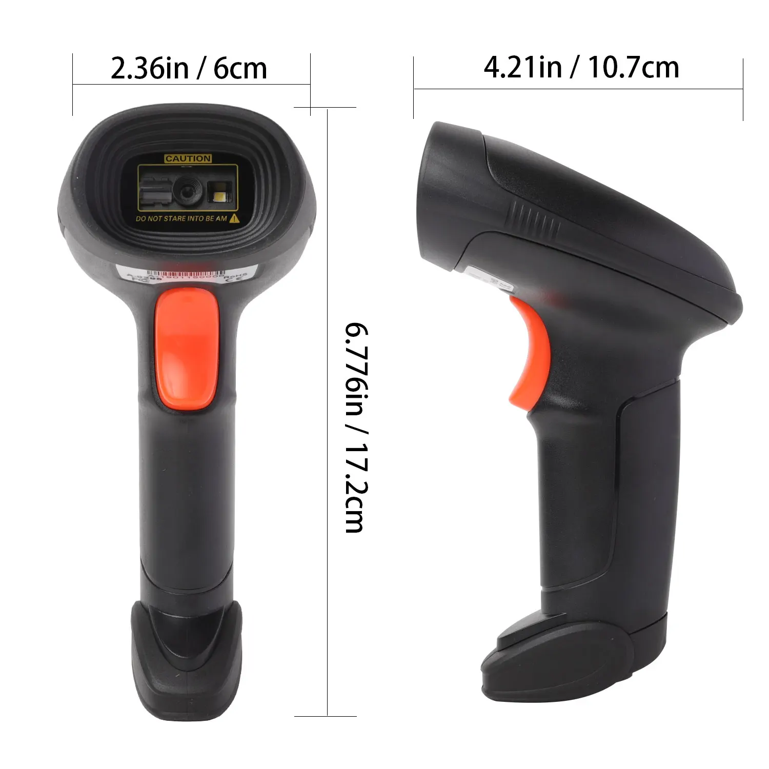 A-9295 2D CMOS Idusrrial Barcode Scanner Black Portable Laser High Speed Handheld USB Wired Bar OR Code Reader For POS System