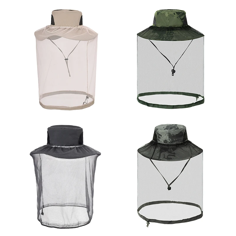 Foldable Sun Hat For Women Men Mosquito Hat With Hidden Net Mesh Repellent Insect Bee Protection Outdoor Sunscreen Fishing Cap