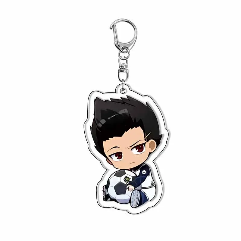 Blue Lock Anime Keychain Cartoon Isagi Yoichi Chigiri Hyoma Acrylic Keyring Bag Tag Pendant Cos Accessory