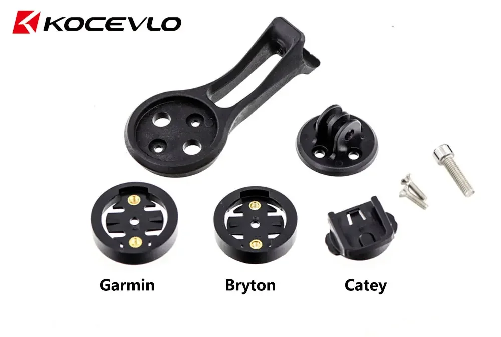 KOCEVLO Bicycle Computer Holder Mount Extension Holder Bracket Plastic Extend Base with Washer Black for Garmin/Bryton/Catey