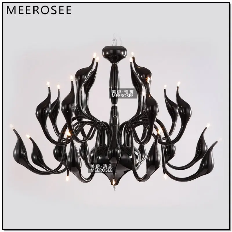 

Modern White Swan Chandelier Light Fixture Lighting Romantic Black Swan Pendant Lamp for Living Room Dining Room