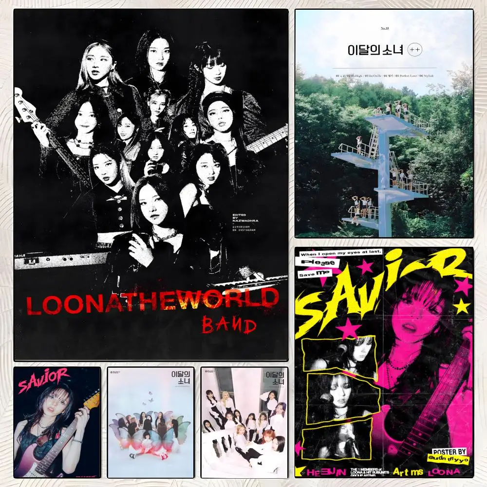 Kpop L-LOONA Poster High-definition  poster stickers, suitable for bedroom, living room, home decoration